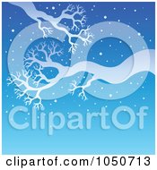 Royalty Free RF Clip Art Illustration Of A Background Of Tree Branches In The Snow