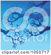 Royalty Free RF Clip Art Illustration Of A Background Of Bare Tree Branches