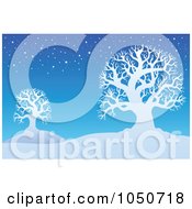 Royalty Free RF Clip Art Illustration Of A Background Of Bare Winter Trees 1