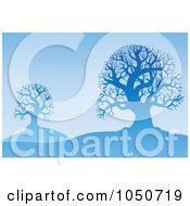 Royalty Free RF Clip Art Illustration Of A Background Of Bare Winter Trees 3
