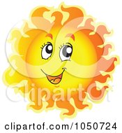 Poster, Art Print Of Sun Character Smiling
