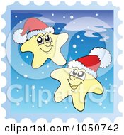 Poster, Art Print Of Christmas Postage Stamp Of Stars