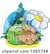 Poster, Art Print Of Snail And Daisy Logo