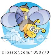 Royalty Free RF Clip Art Illustration Of A Flying Bee Logo