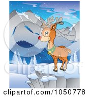 Poster, Art Print Of Rudolph Standing In A Winter Landscape
