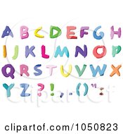 Poster, Art Print Of Digital Collage Of Colorful Abc Alphabet Letters In Capital