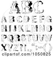 Poster, Art Print Of Digital Collage Of Black And White Abc Alphabet Letters