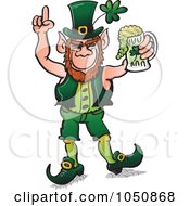 Poster, Art Print Of St Patricks Day Leprechaun Celebrating With Beer