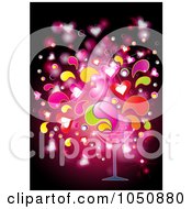 Poster, Art Print Of Love Potion Splashing Out Of A Cocktail Glass