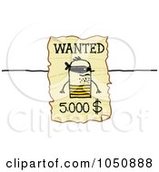 Wanted Stick Man Poster