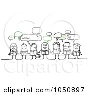 Poster, Art Print Of Group Of Stick Medical People Chatting