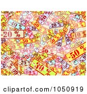Poster, Art Print Of Background Of Colorful Sale Signs