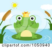 Poster, Art Print Of Frog Prince On A Pond