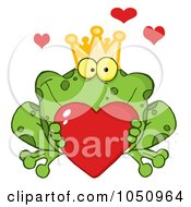 Frog Prince Holding A Heart