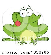Poster, Art Print Of Goofy Frog Sticking His Tongue Out