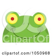 Royalty Free Vector Clip Art Illustration Of A Smiling Frog Face