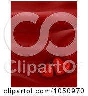 Royalty Free RF Clip Art Illustration Of Two 3d Red Heats Over Red Waves