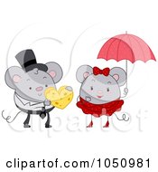 Poster, Art Print Of Mouse Giving Cheese To His Valentine