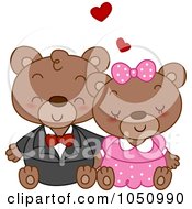 Poster, Art Print Of Valentine Bear Couple Cuddling