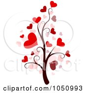 Poster, Art Print Of Valentine Doodle Tree - 3