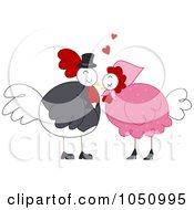 Poster, Art Print Of Valentine Chicken Couple