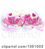 Poster, Art Print Of Valentines Graffiti Text