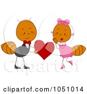 Poster, Art Print Of Valentine Ant Couple