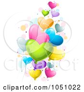 Poster, Art Print Of Colorful Heart Valentine Balloons