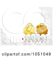 Poster, Art Print Of Valentine Cupid Couple In A Cloud Frame - 2