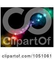 Poster, Art Print Of Background Of Colorful Glowing Bubbles On Black - 1