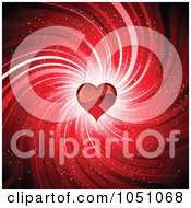 Poster, Art Print Of Red Swirl And Heart Valentine Background