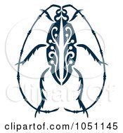 Royalty Free Vector Clip Art Illustration Of A Decorative Beetle Design by Cherie Reve