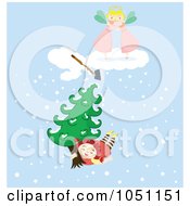 Poster, Art Print Of Girl Flying Away With A Tree