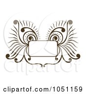 Poster, Art Print Of Decorative Brown Wing Frame