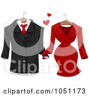 Poster, Art Print Of Mans Jacket Holding Hands With A Womans Dress