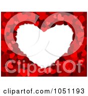 Poster, Art Print Of White Heart Framed In Red Hearts