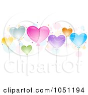 Poster, Art Print Of Colorful Shiny Heart Balloons And Bubbles