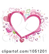 Poster, Art Print Of Heart Frame With Stitching