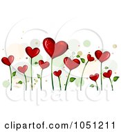 Poster, Art Print Of Background Of Blooming Heart Vines Over White - 4