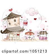 Poster, Art Print Of Romantic Valentine Cafe