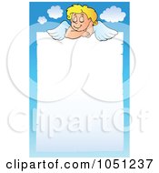 Royalty Free Vector Clip Art Illustration Of Cupid Resting On A Frame