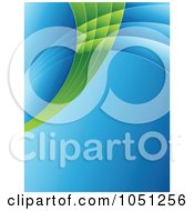 Royalty Free Vector Clip Art Illustration Of A Blue And Green Wave Background