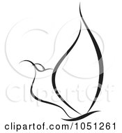 Royalty Free Vector Clip Art Illustration Of A Black And White Butterfly Logo 9