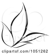 Royalty Free Vector Clip Art Illustration Of A Black And White Butterfly Logo 2