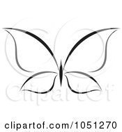 Poster, Art Print Of Black And White Butterfly Logo - 13