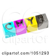 Poster, Art Print Of 3d Cmyk Letter Cubes