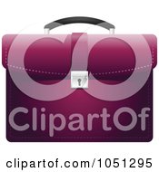 Royalty Free Vector Clip Art Illustration Of A Pink Business Briefcase