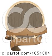 Poster, Art Print Of Wooden Shield With A Black Banner