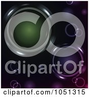 Poster, Art Print Of Background Of Abstract Metallic Circles And Bubbles - 1
