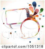 Poster, Art Print Of Colourful Round And Rectangular Speech Bubbles With Splashes And Bubbles
